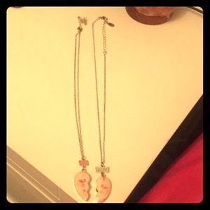 Best friends flamingo magnetic necklaces